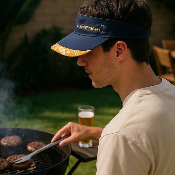 Vintage Budweiser Unisex Visor Hat Beer 2002 Promo Merch Black Yellow Hook Loop - Picture 7 of 12